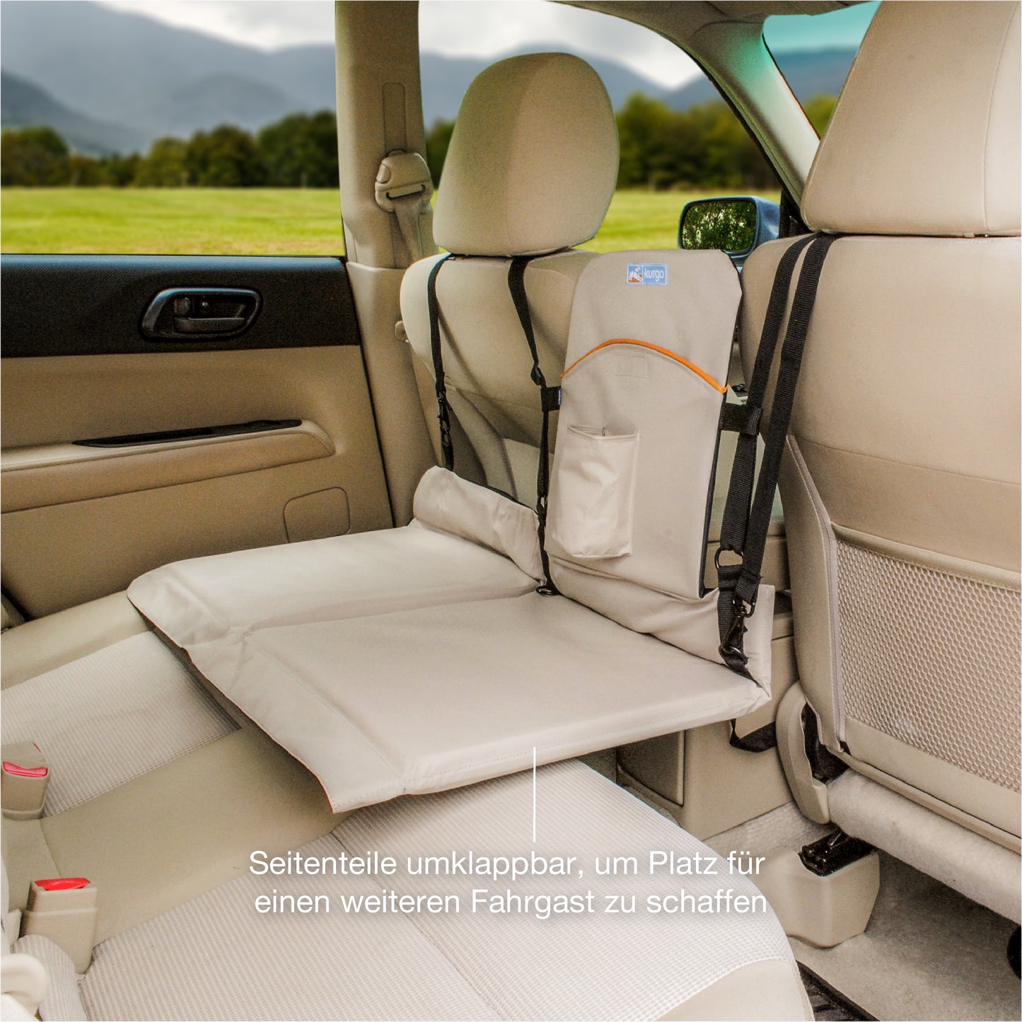 Back seat bridge, beige/black