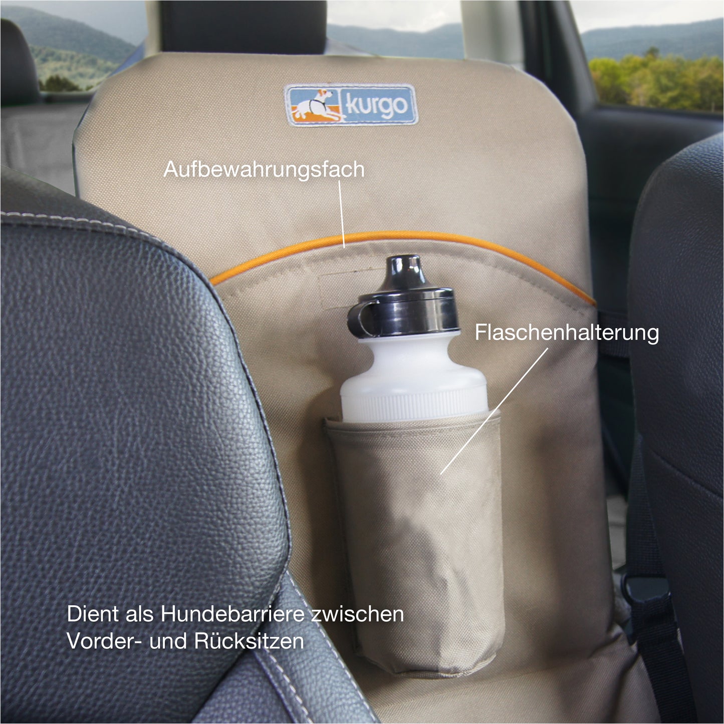 Back seat bridge, beige/black