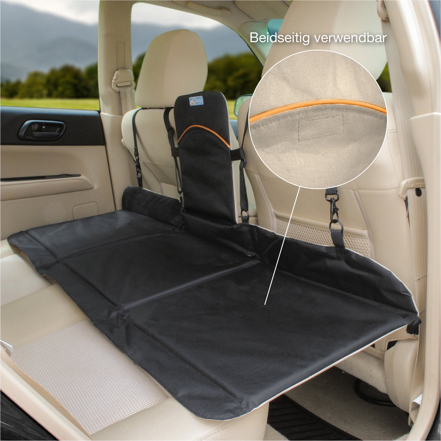 Back seat bridge, beige/black