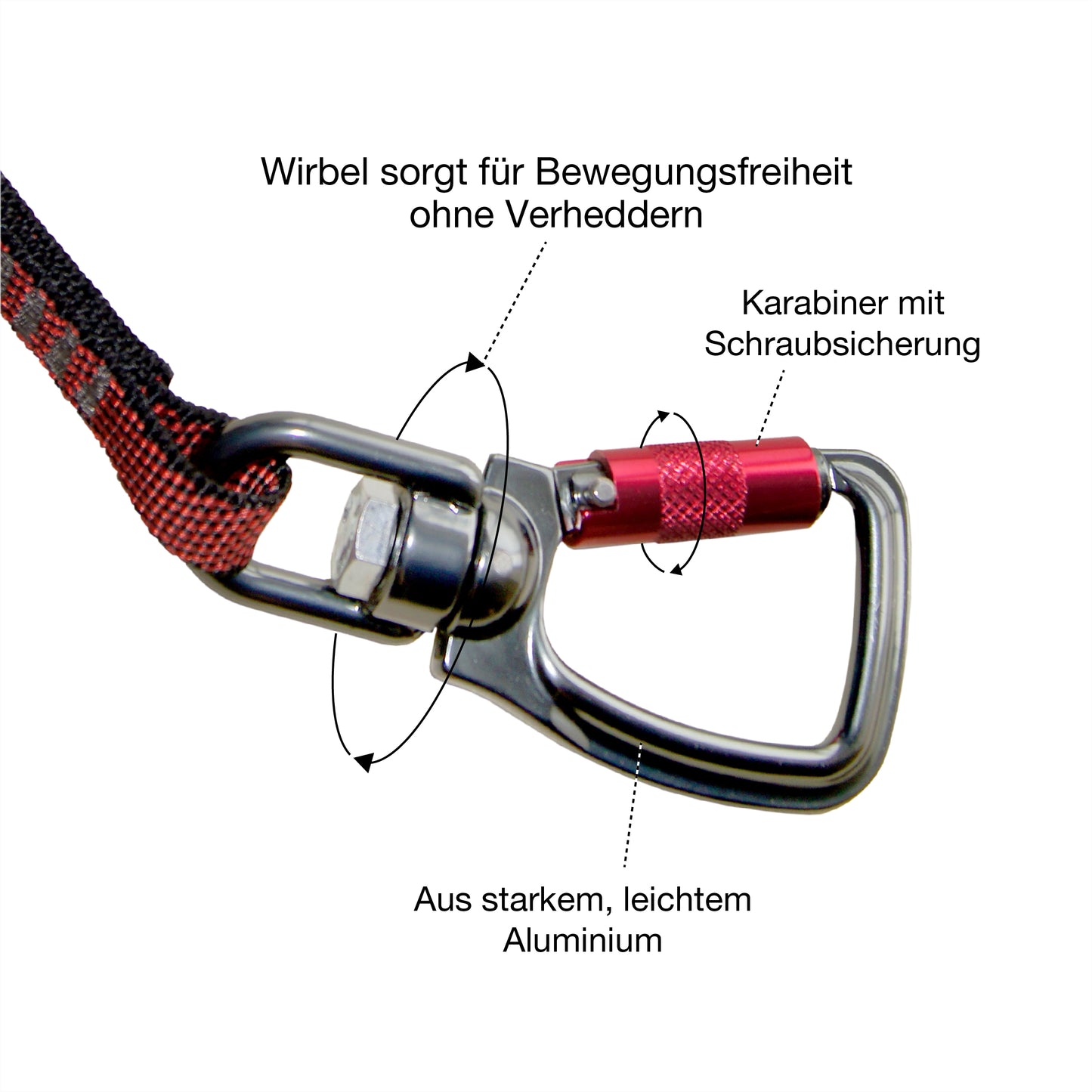 Sicherheitsgurt-Halteclip rot
