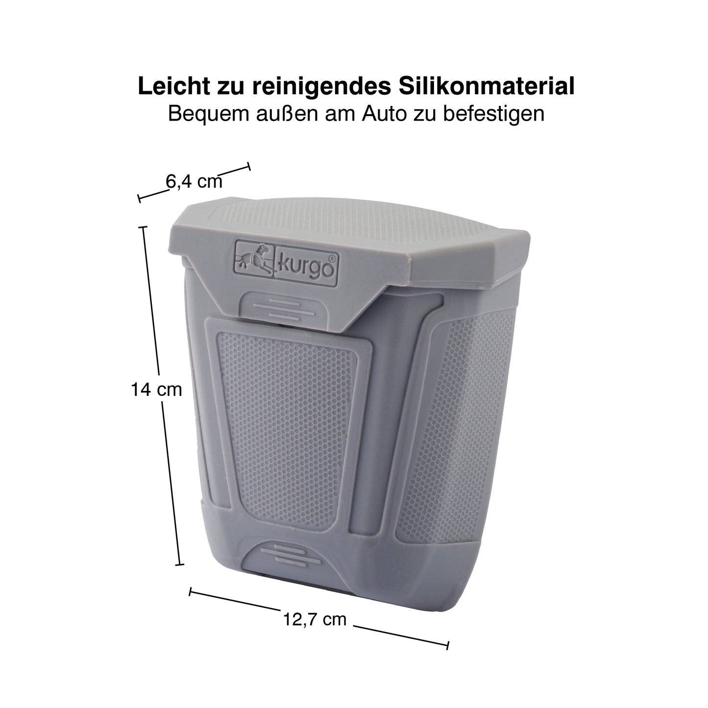 Heckklappen-Mülleimer grau
