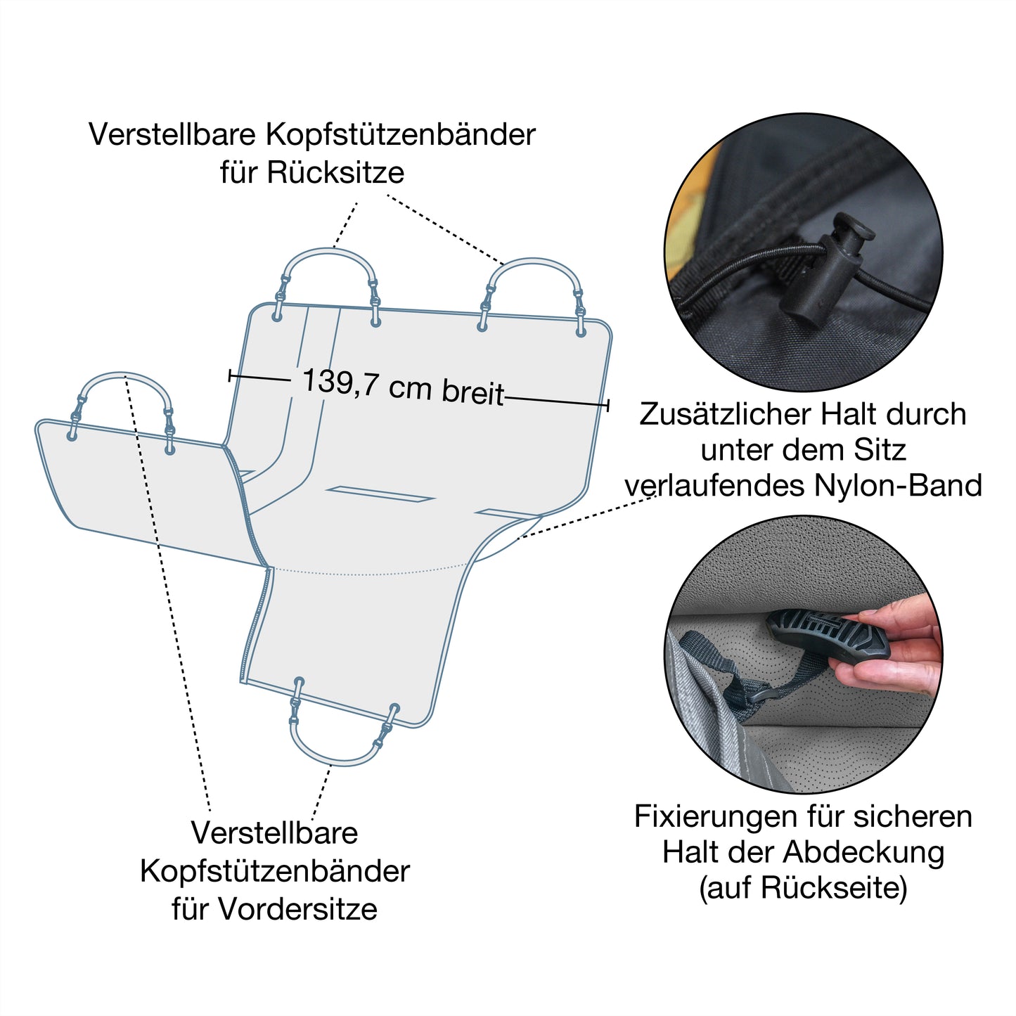 Autoschondecke grau