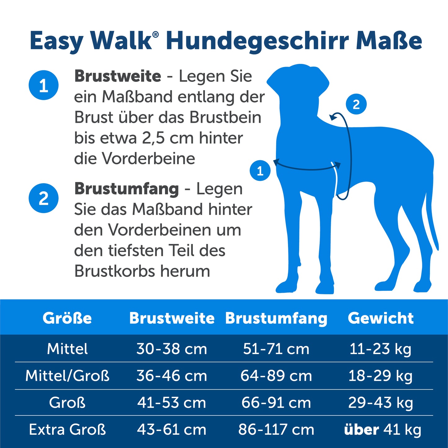 Easy Walk Geschirr, L, schwarz, 66-91 cm