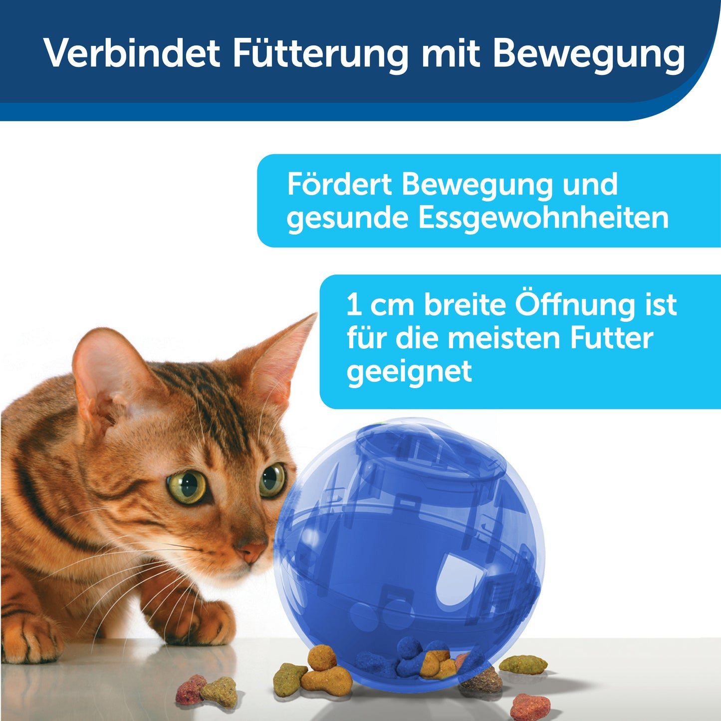Futterball Slimcat orange/blau erhältlich