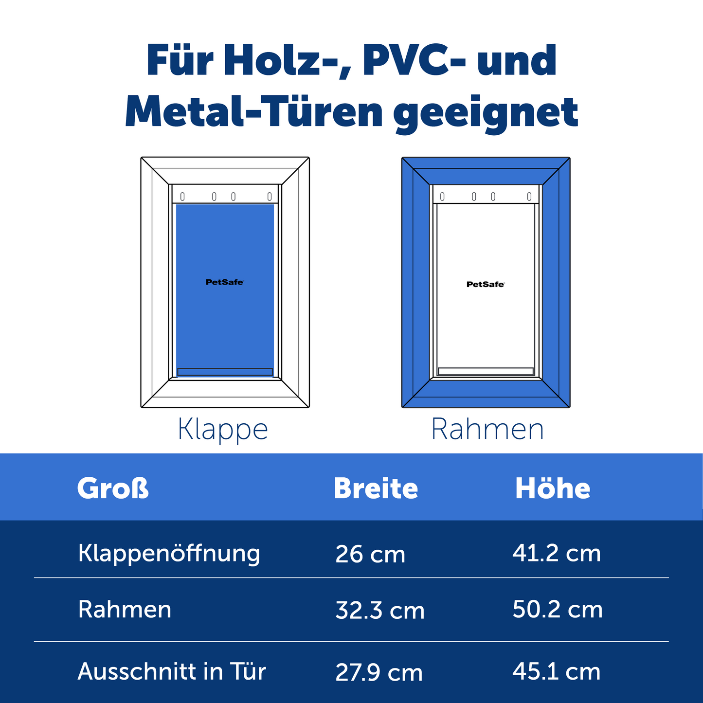 Hundetüre Alu, S/M/L und XL weiss (640)