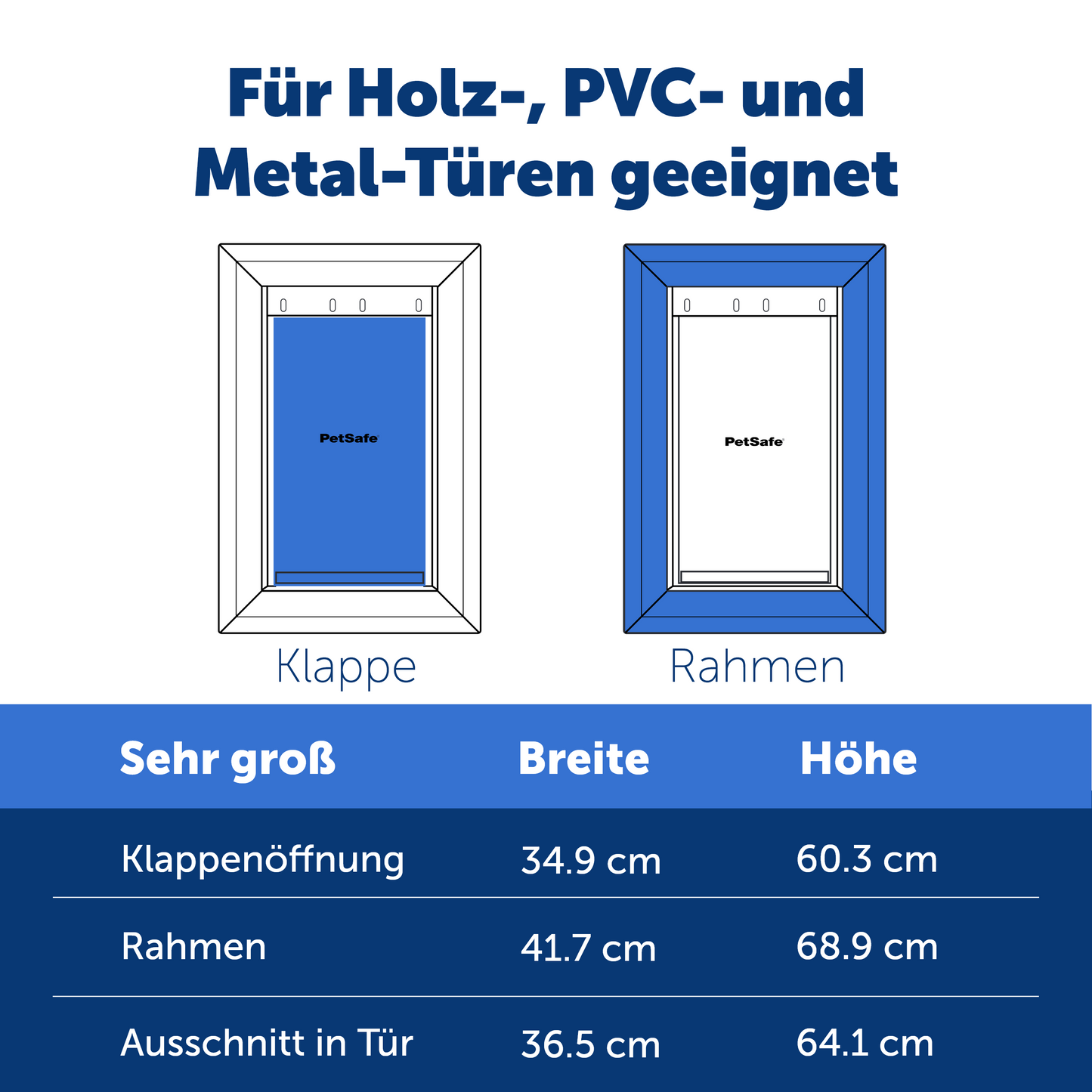 Hundetüre Alu, S/M/L und XL weiss (640)