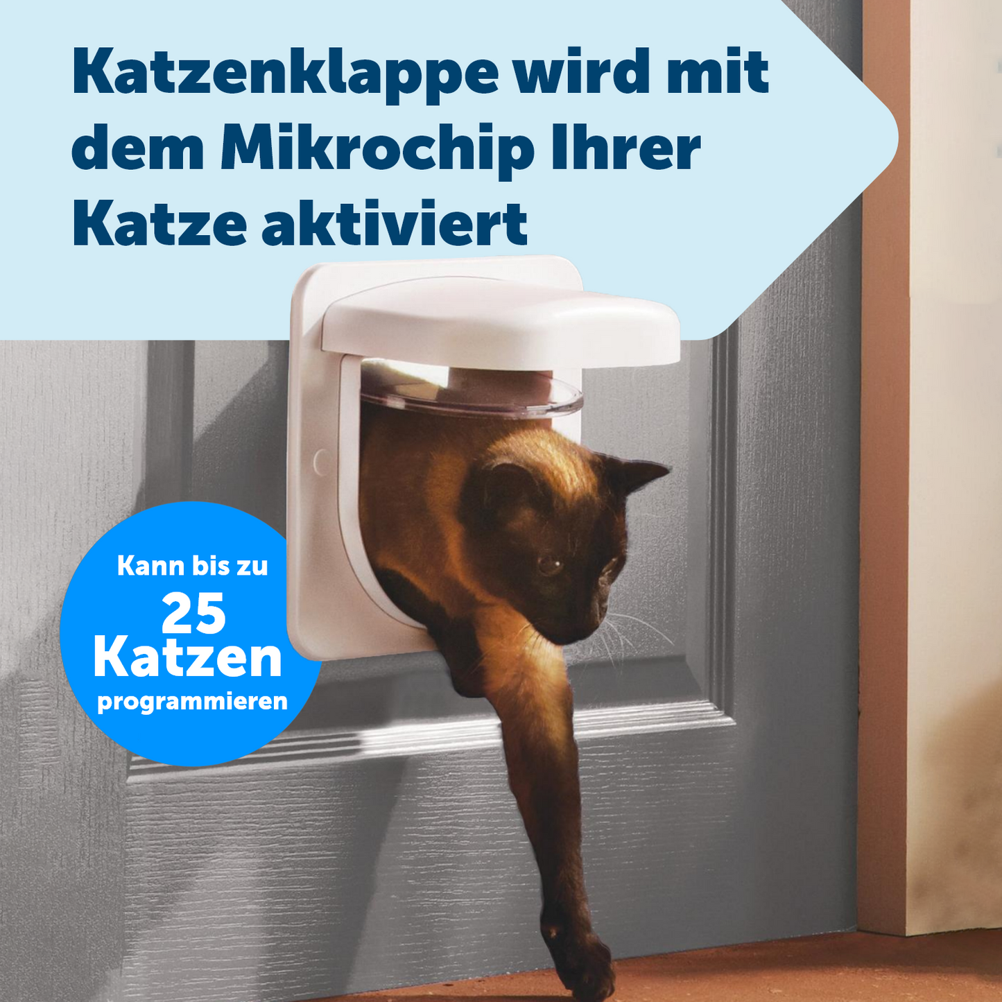Microchip cat door white