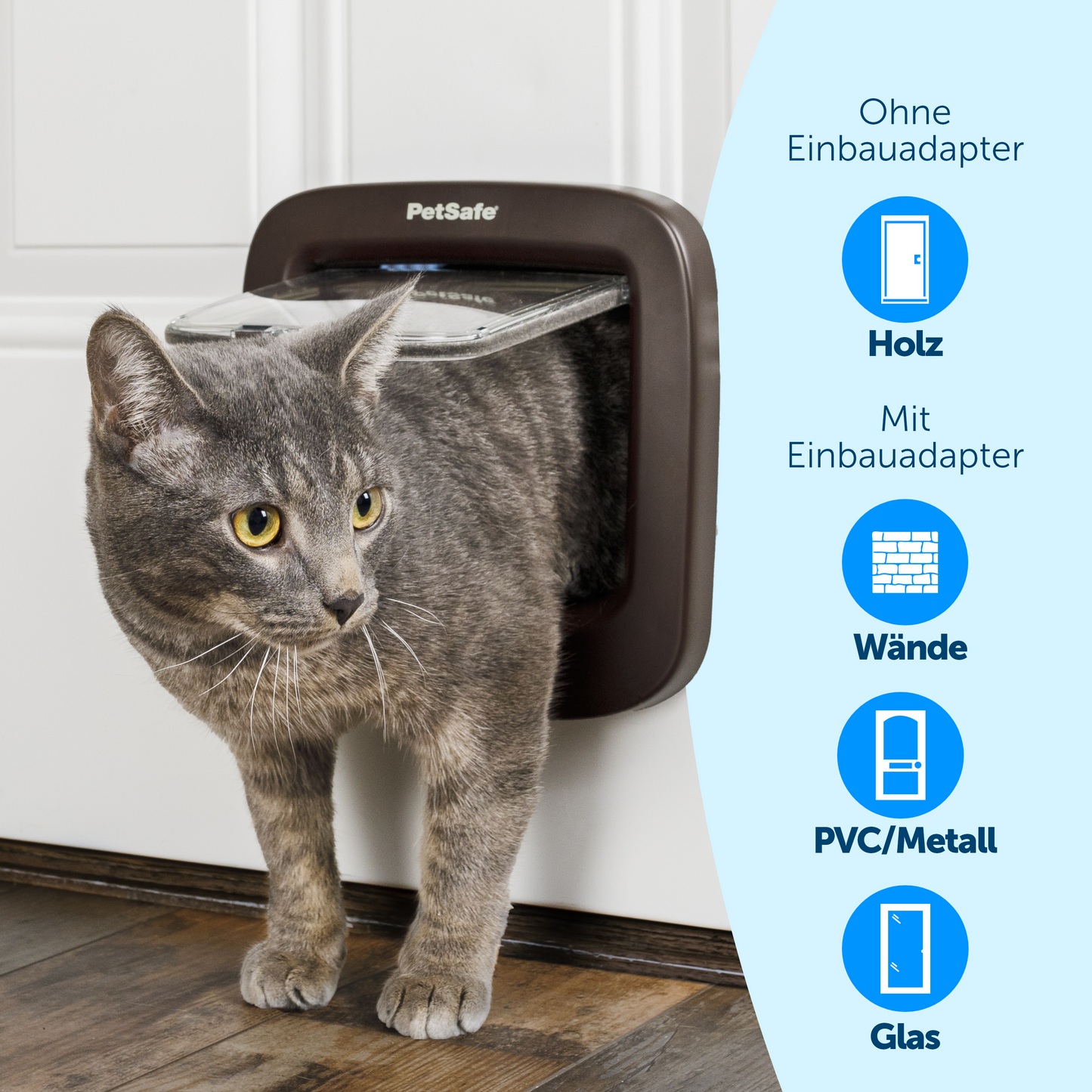 PetSafe® microchip cat flap, brown