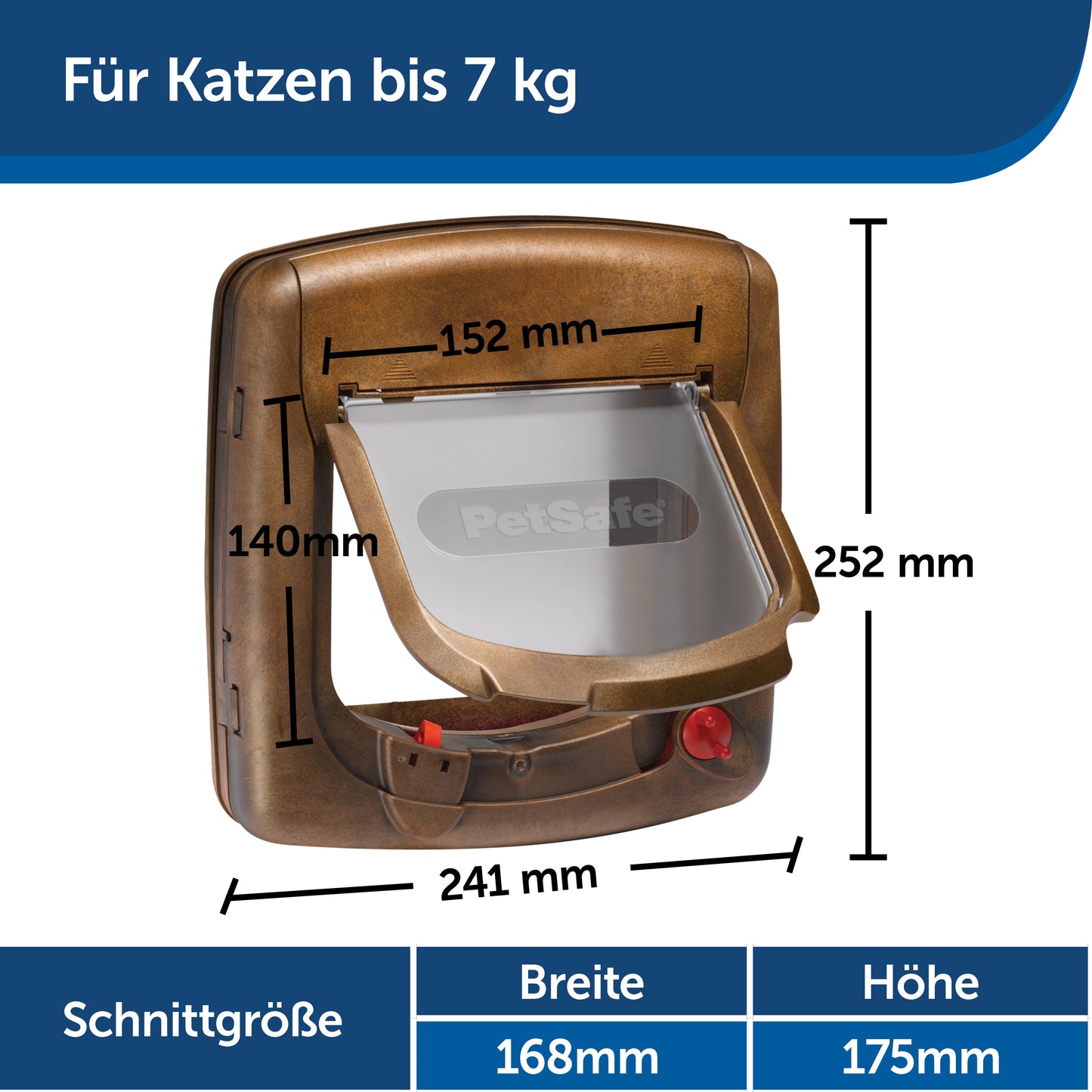Katzentüre Magnet braun(420)