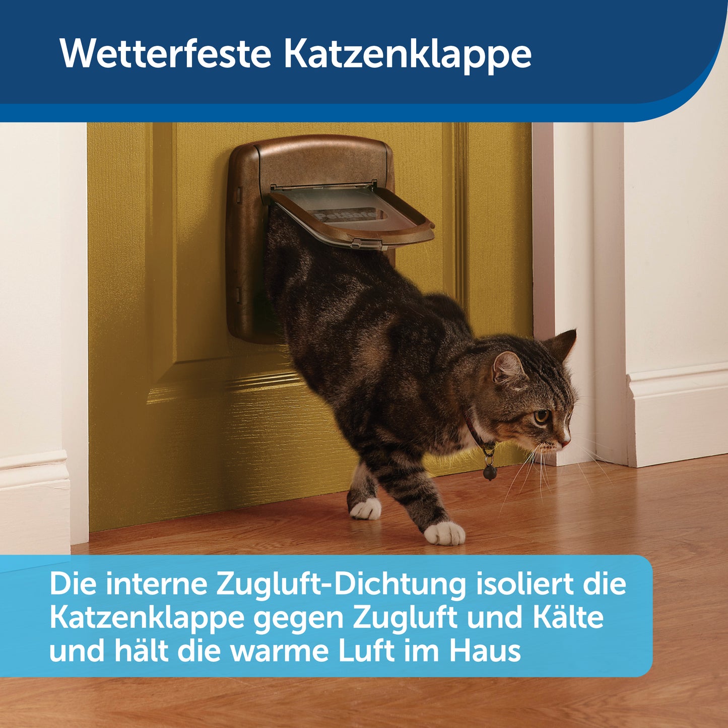 Katzentüre Magnet braun(420)