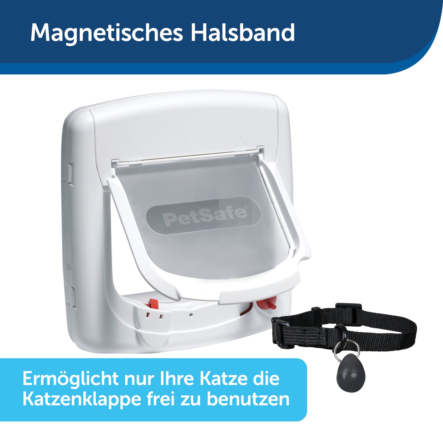 Katzentüre Magnet weiss(400)