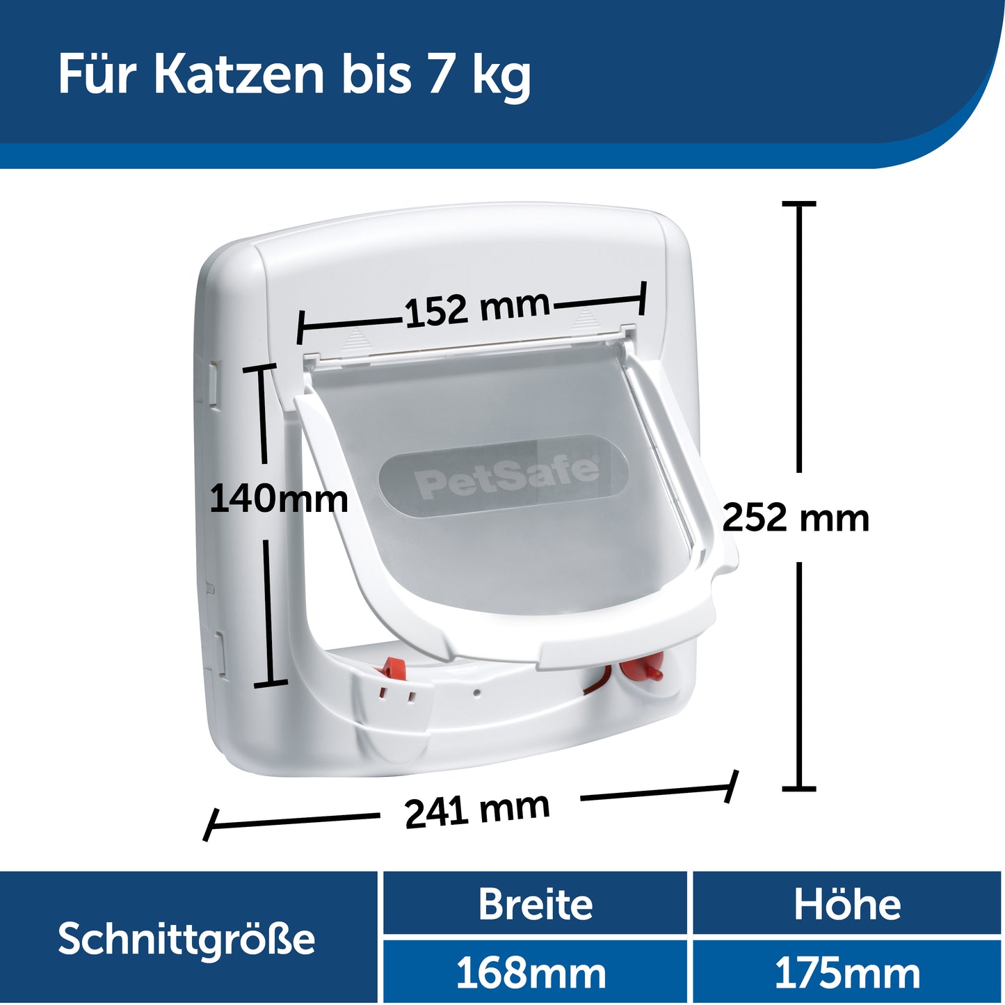 Katzentüre Magnet weiss(400)