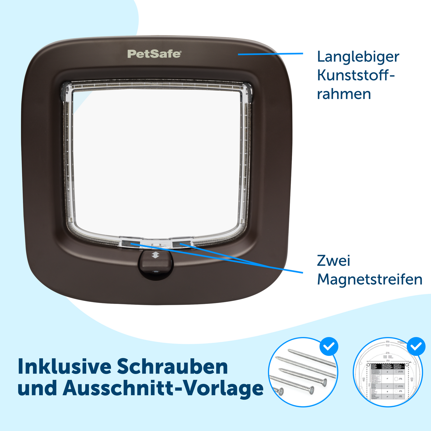Katzentüre, 4-Weg-Funktion