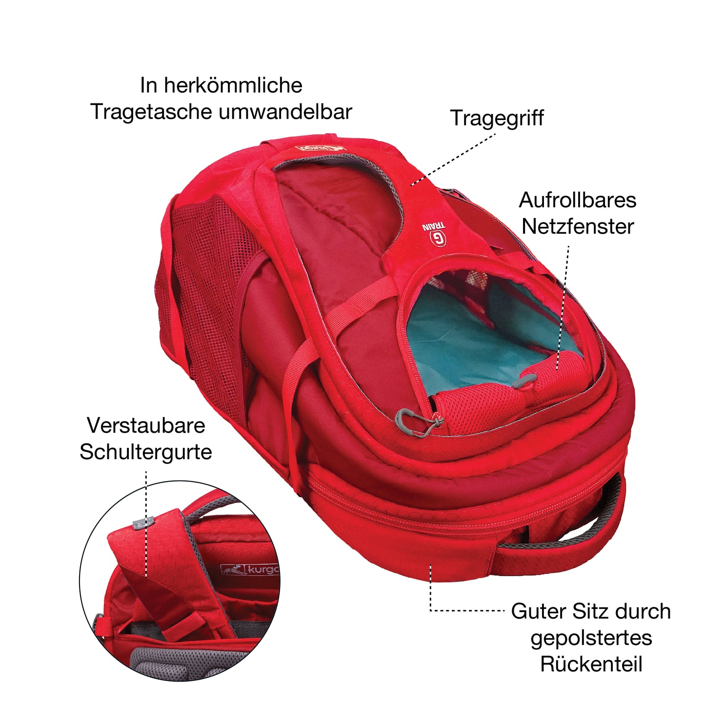 G-Train K9 Rucksack rot