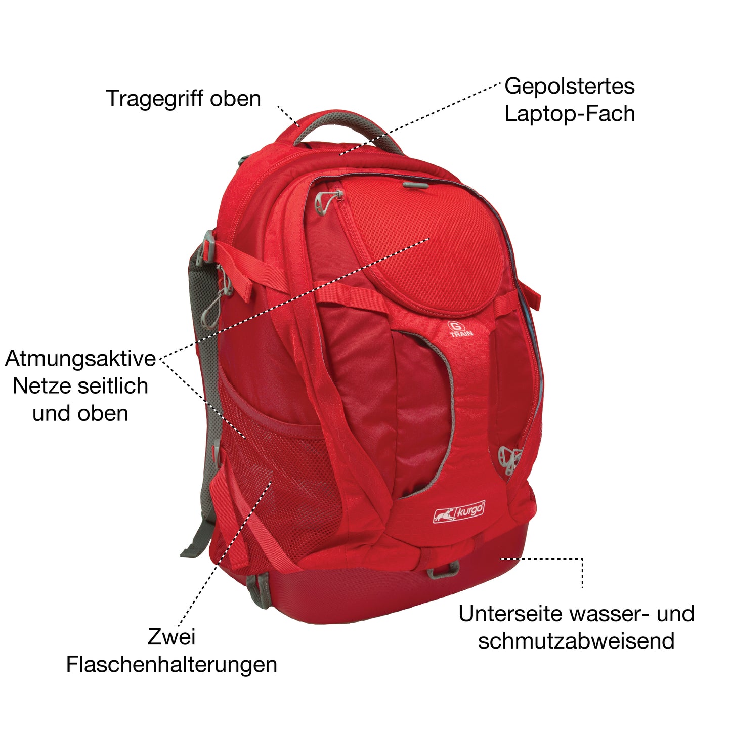 G-Train K9 Rucksack rot