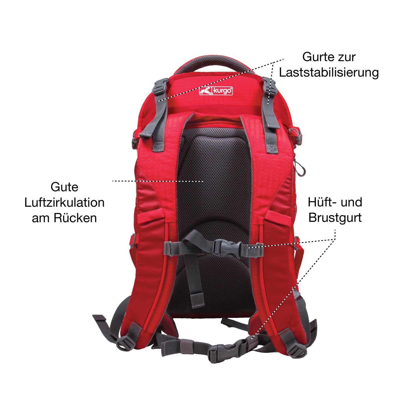 G-Train K9 Rucksack rot