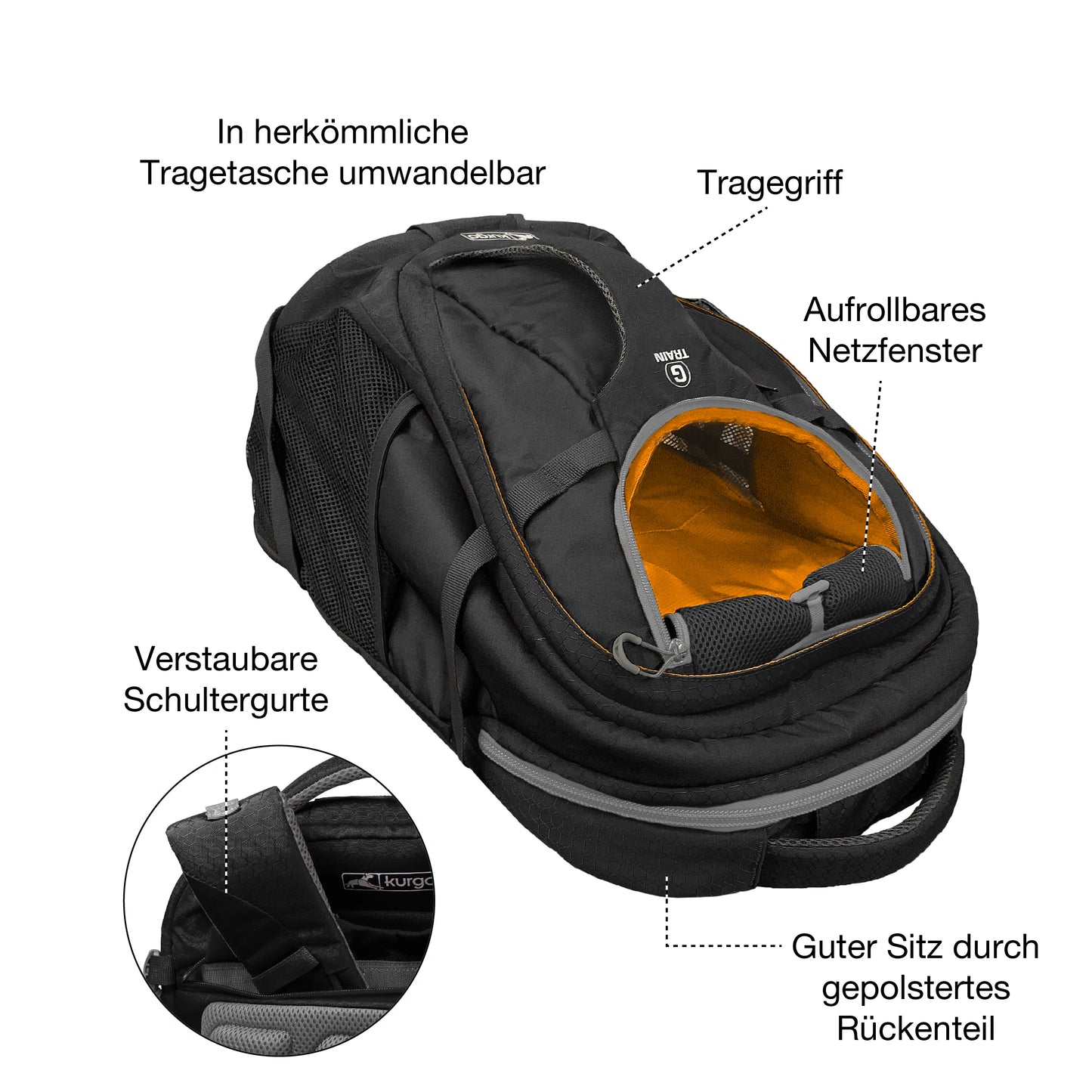 G-Train K9 Rucksack schwarz