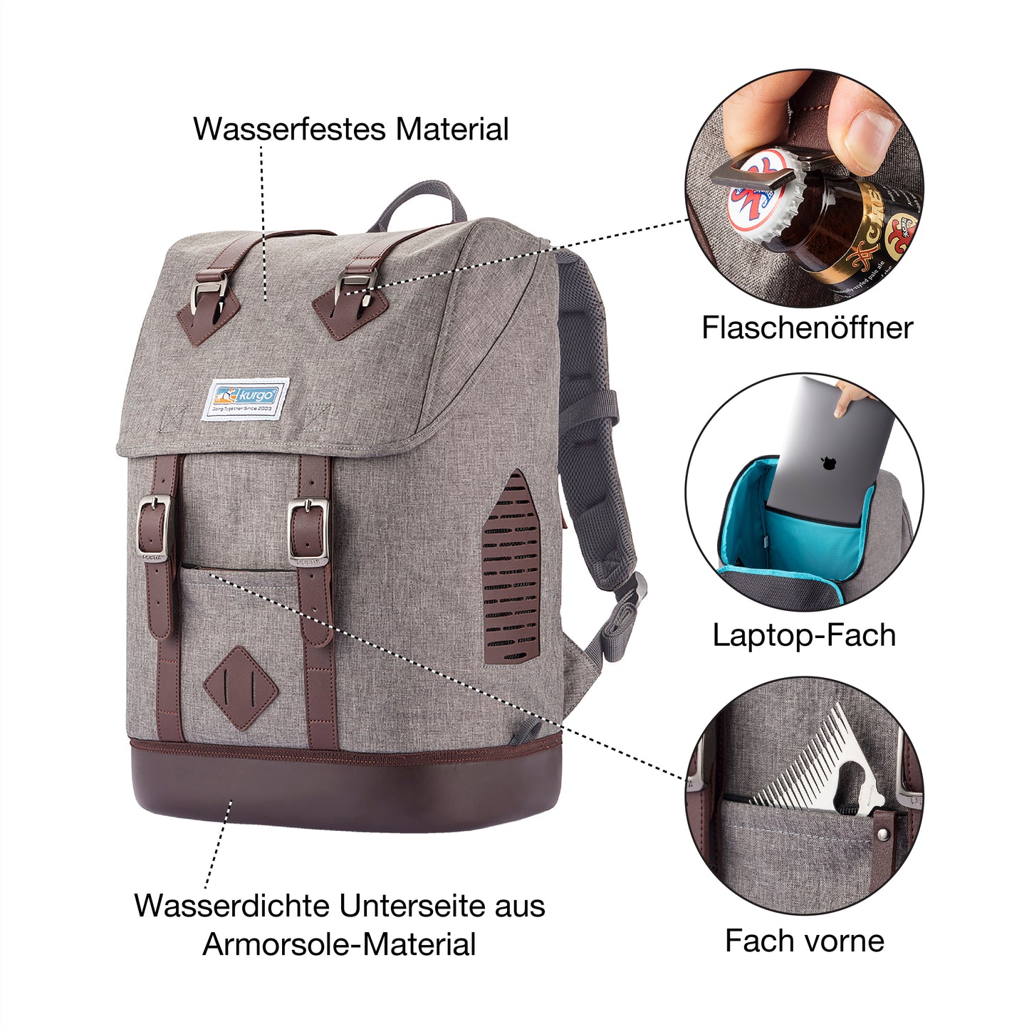 K9 Rucksack grau