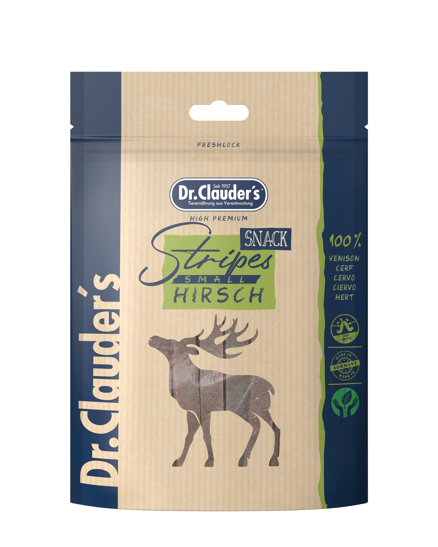 Dr. Clauder's Stripes Snacks Hirsch 80g