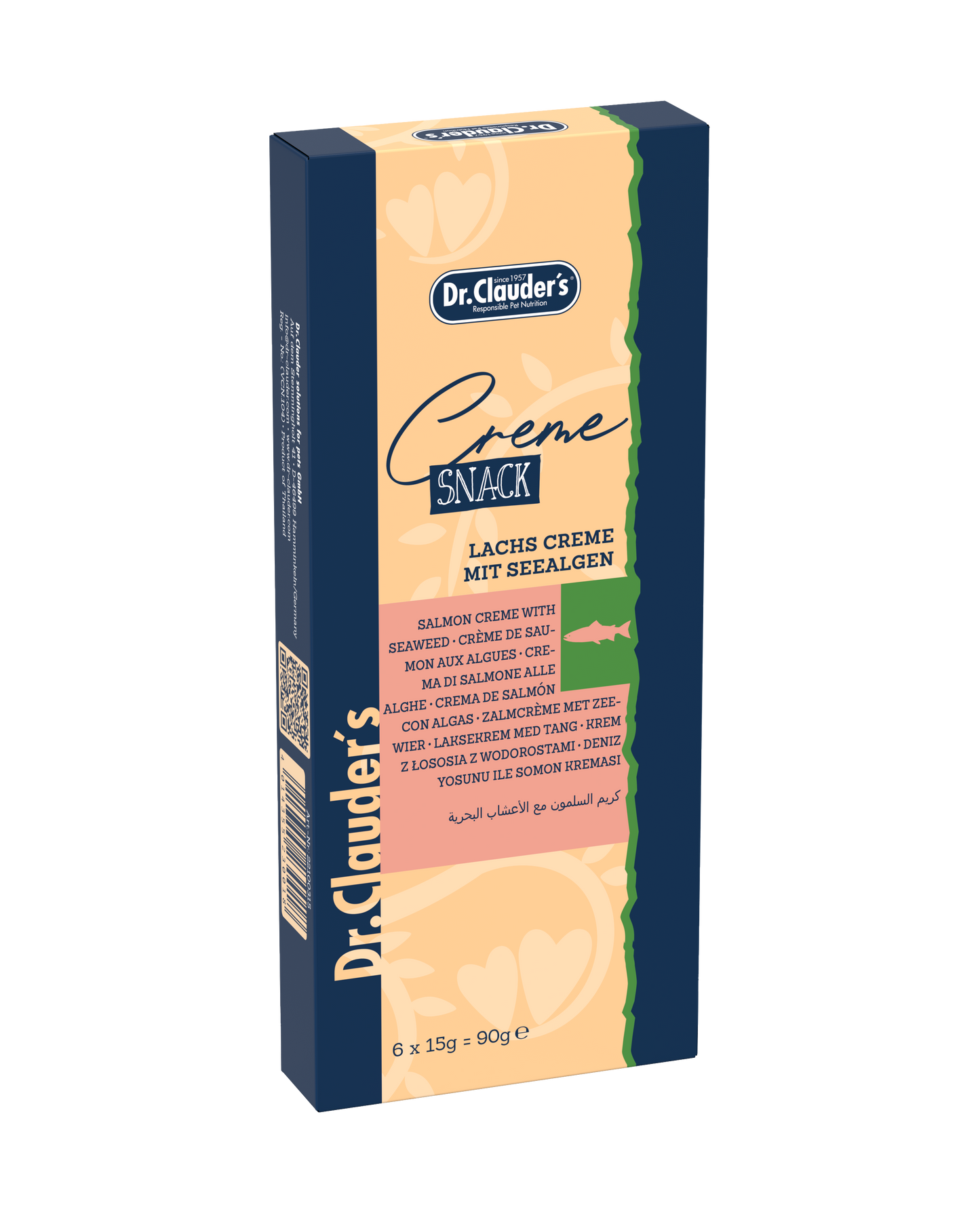 Dr. Clauder’s Creme Snack Lachscreme mit Seetang 6 x 15 g