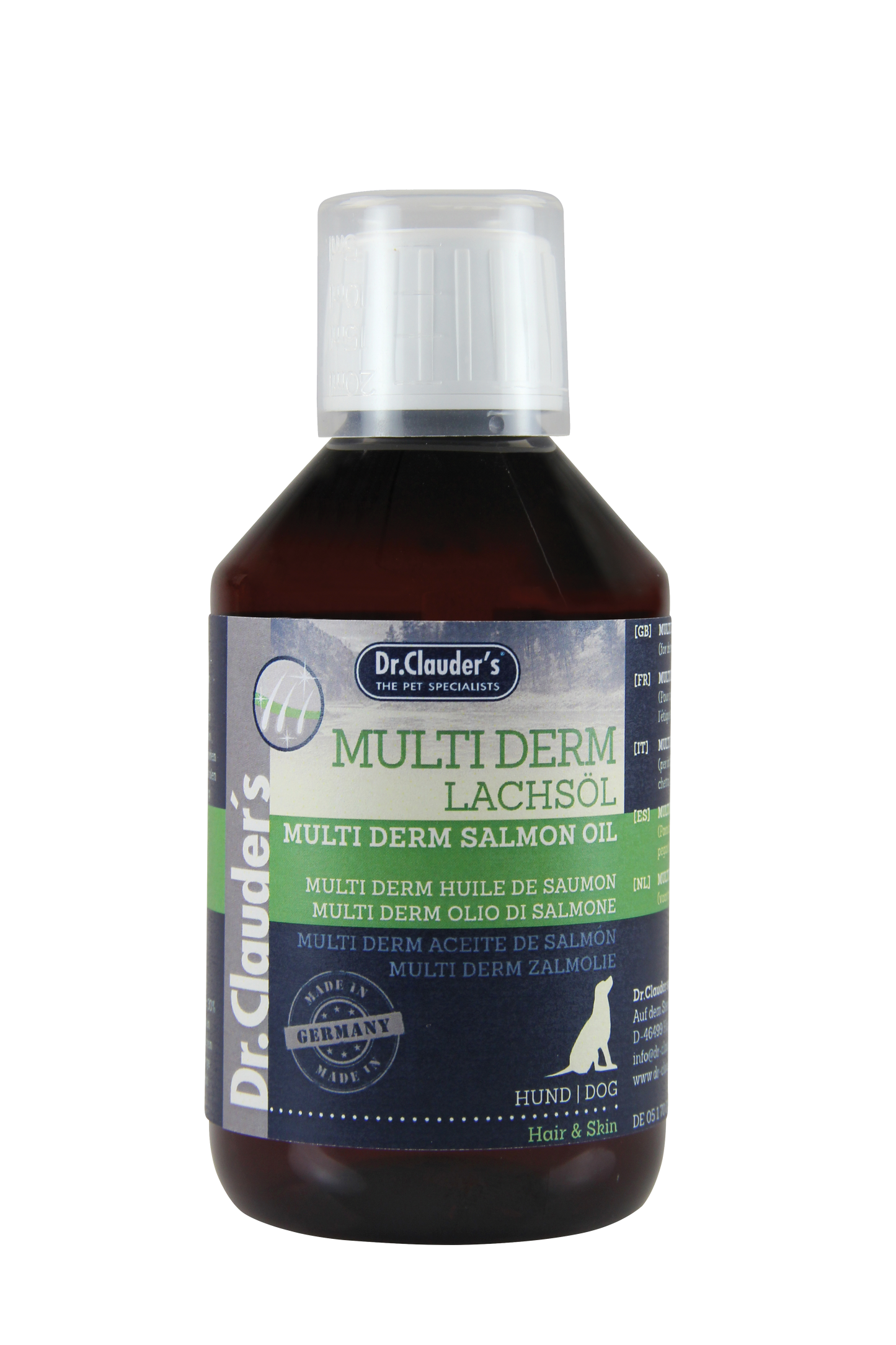 Dr.Clauder’s Hair & Skin Multi Derm Lachsöl für Hunde, 250 ml