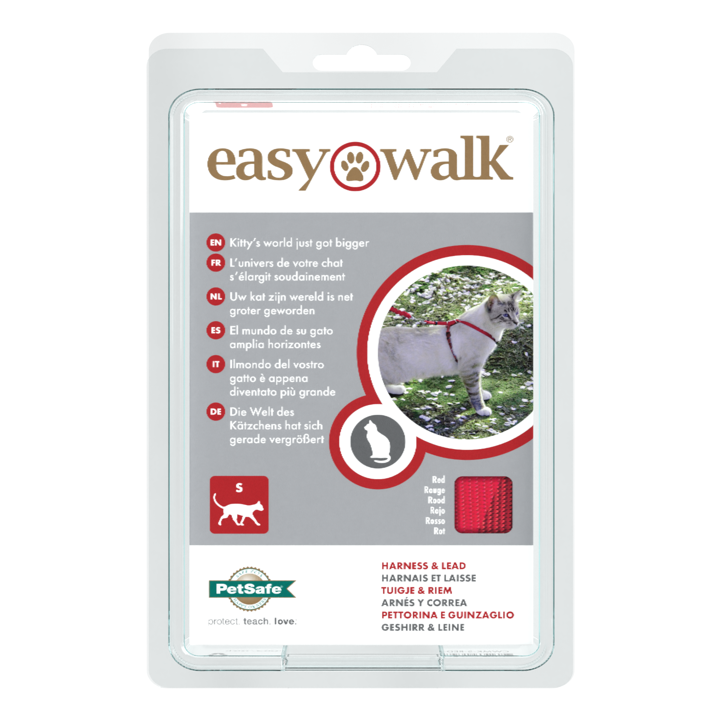Cat set Easy Walk red S