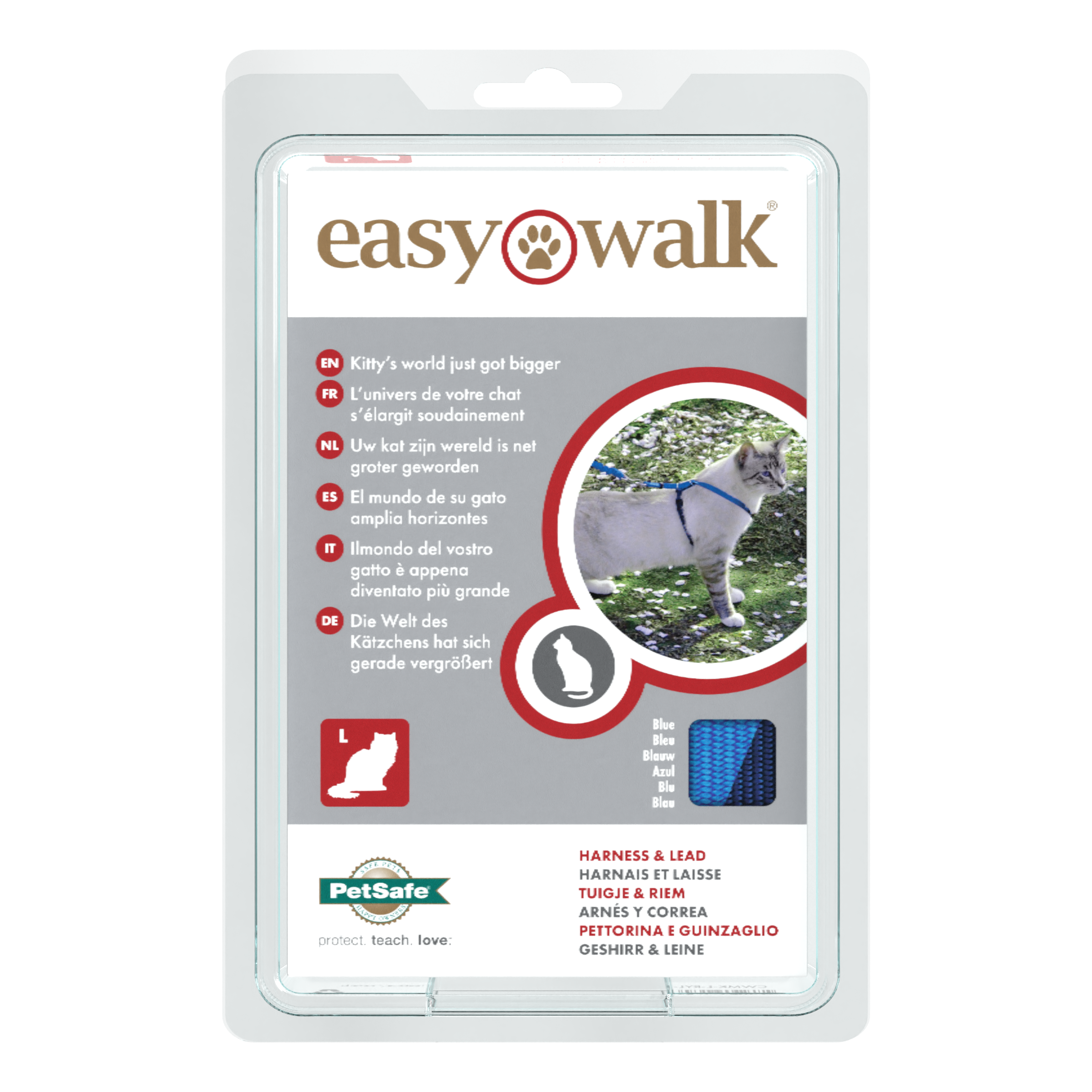 Cat set Easy Walk blue S/M/L