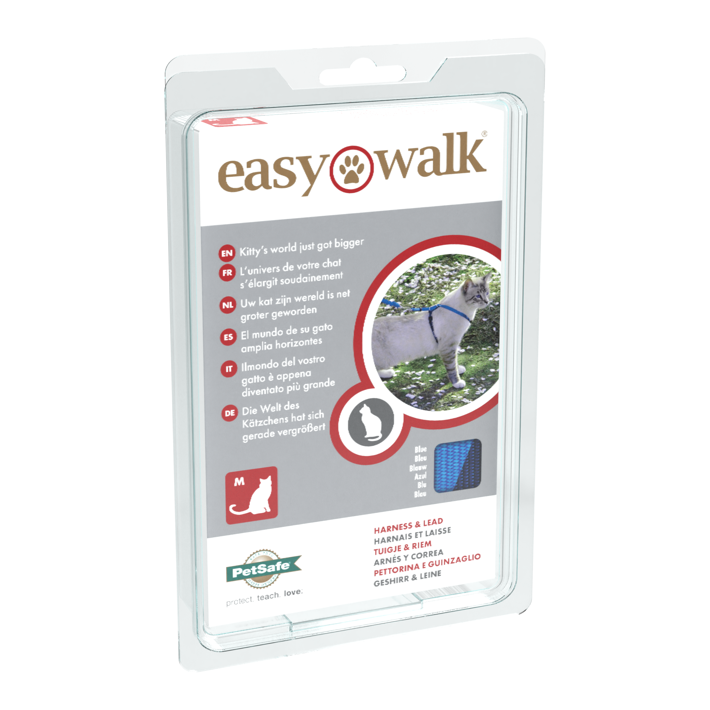 Cat set Easy Walk blue S/M/L