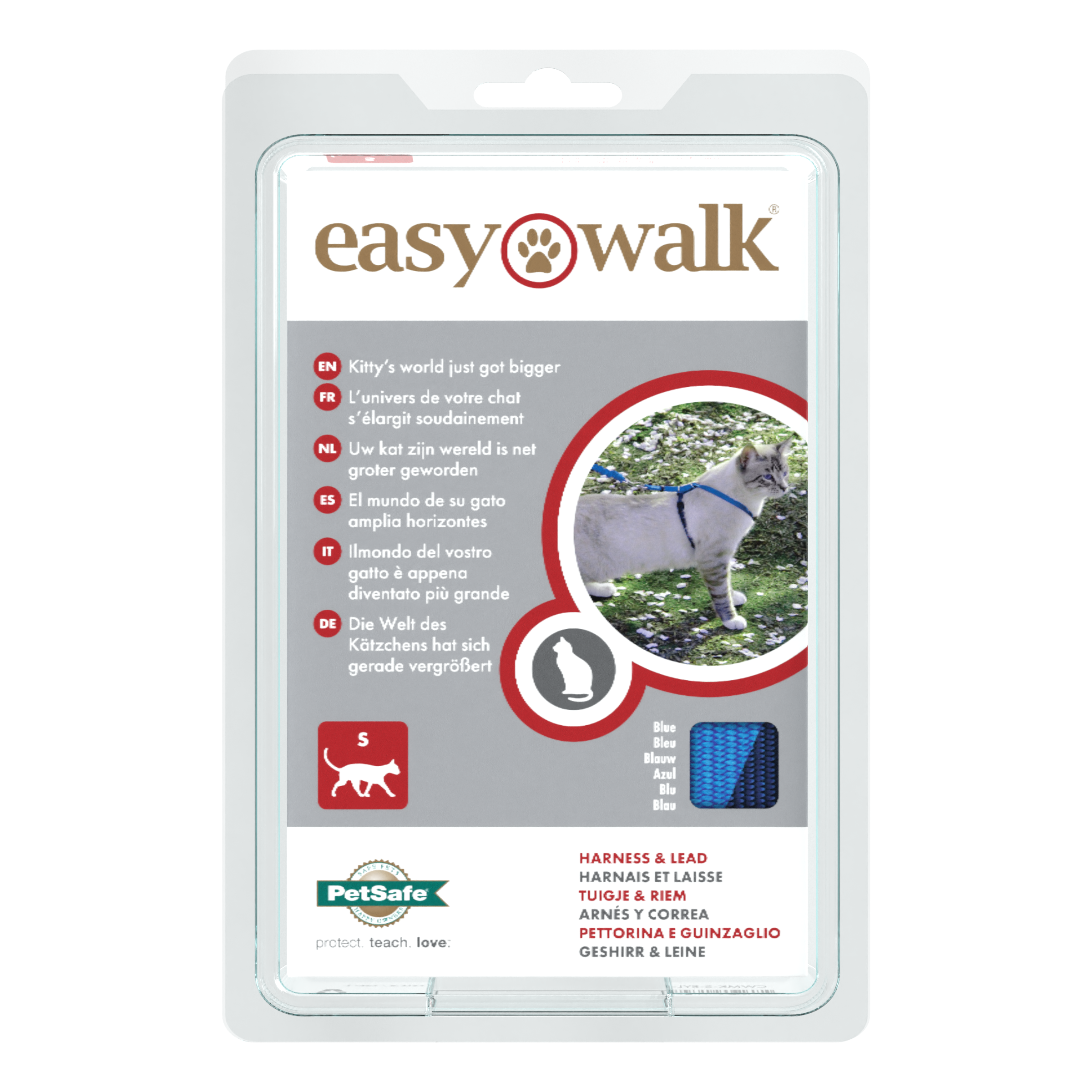Cat set Easy Walk blue S/M/L