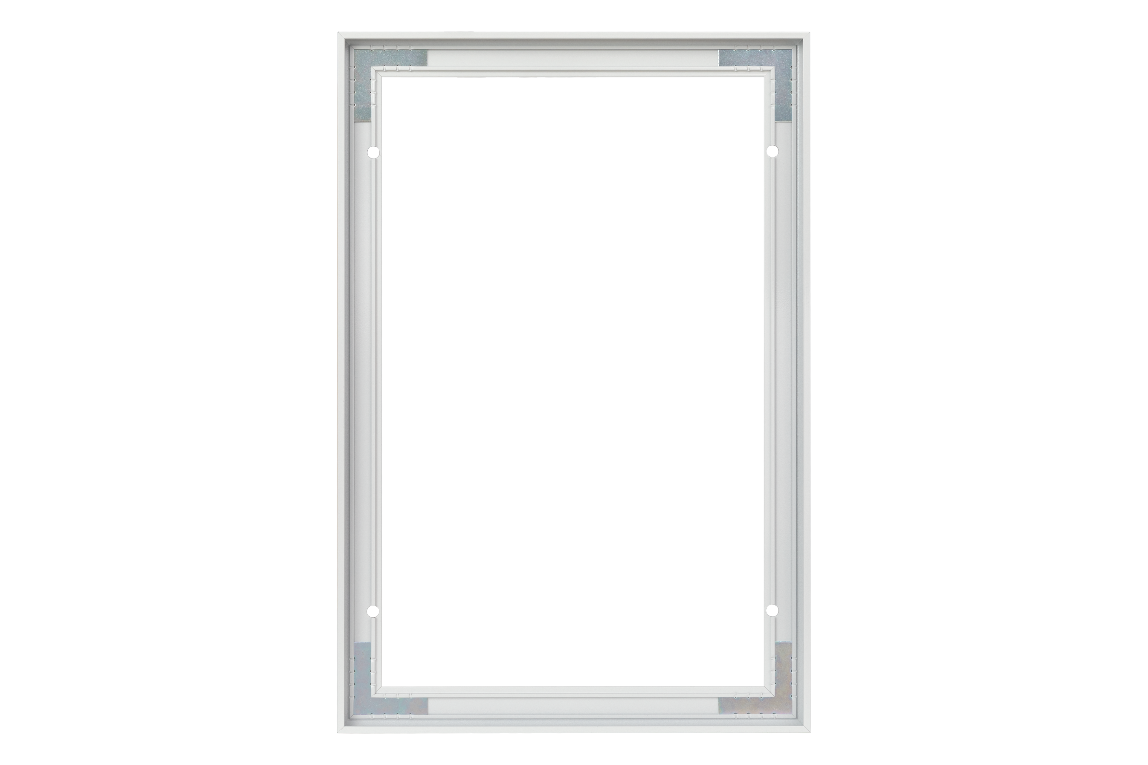 Installation adapter for extreme weather dog flap white