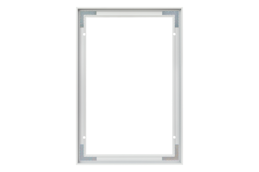 Installation adapter for extreme weather dog flap white