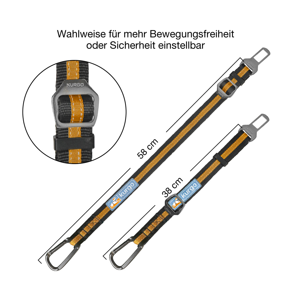 Verbindungsstück Autogurt, orange