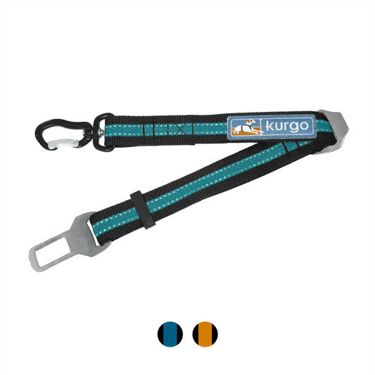 Belt buckle dog belt with rotating carabiners