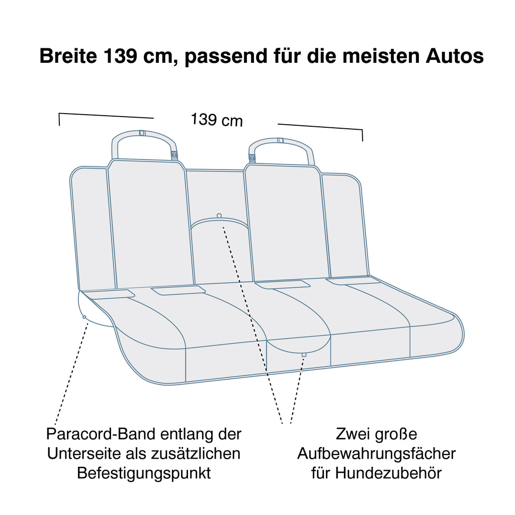 Rücksitzschutz, grau