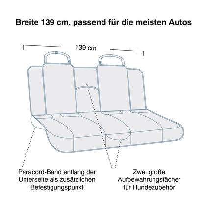 Rear seat protector, gray