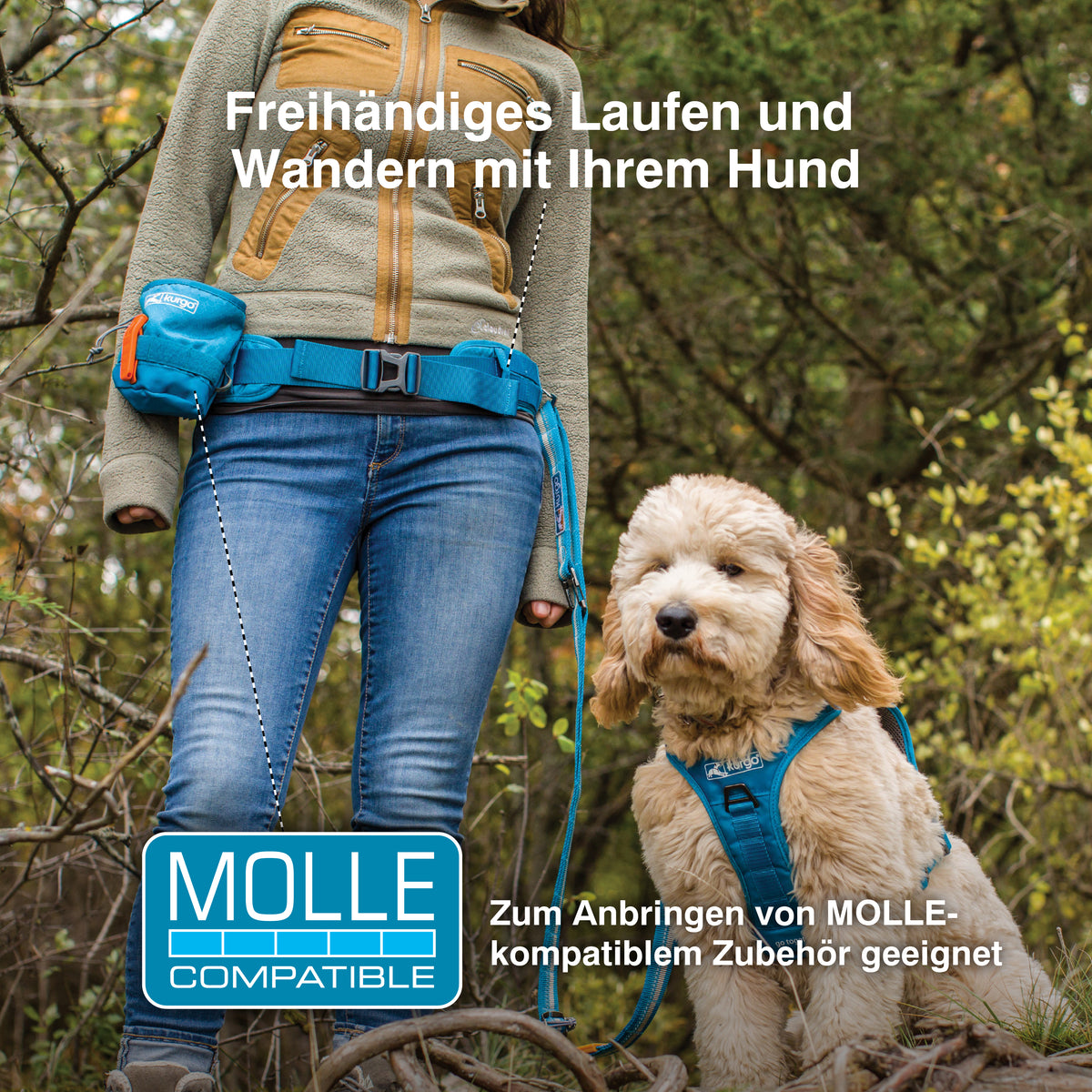 Active Zubehörgurt für Hunde – Laufgürtel & Hunde-Zubehörgurt 72–115 cm
