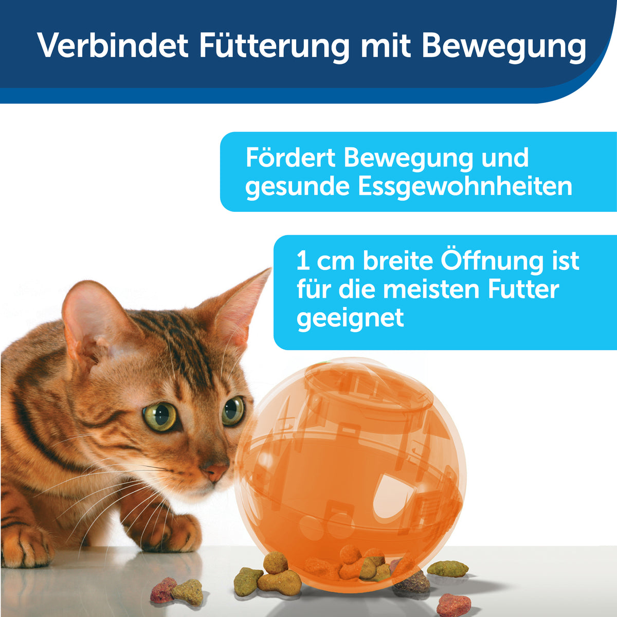 Futterball Slimcat orange/blau erhältlich