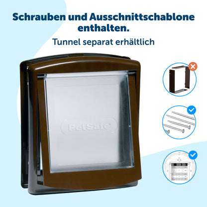 Dog door 2-way brown. (775)