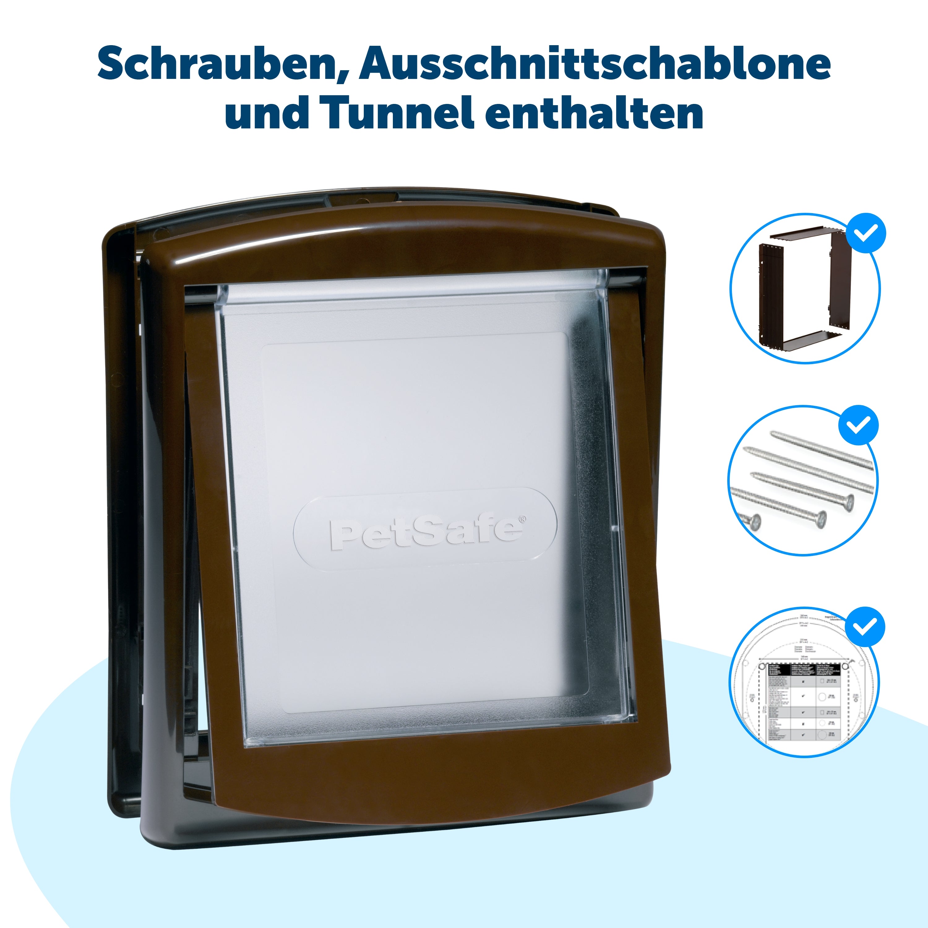 Dog door 2-way white (760)