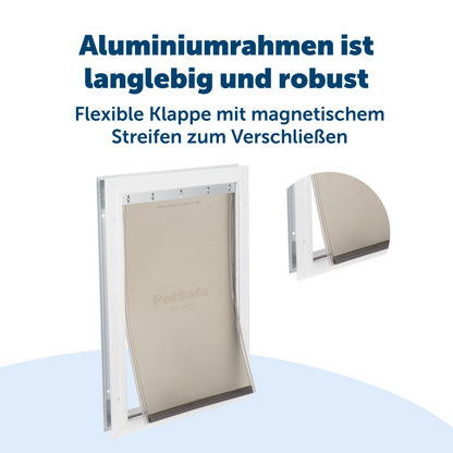 Aluminum dog door, S/M/L and XL white (640)
