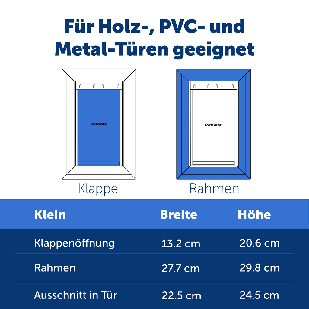 Hundetüre Alu, S/M/L und XL weiss (640)