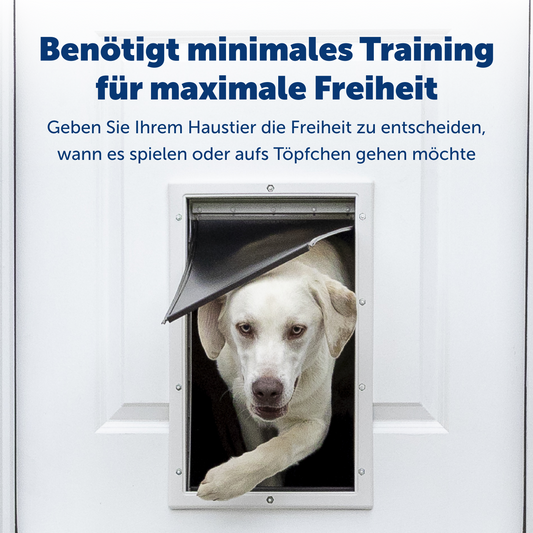 Aluminum dog door, S/M/L and XL white (640)