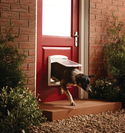 Dog door 2-way white (740)