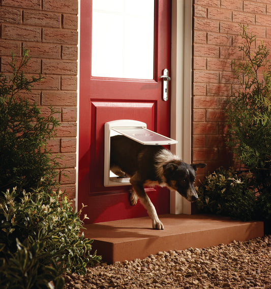 Dog door 2-way white (740)