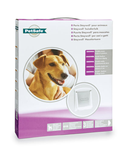 Dog door 2-way white (740)
