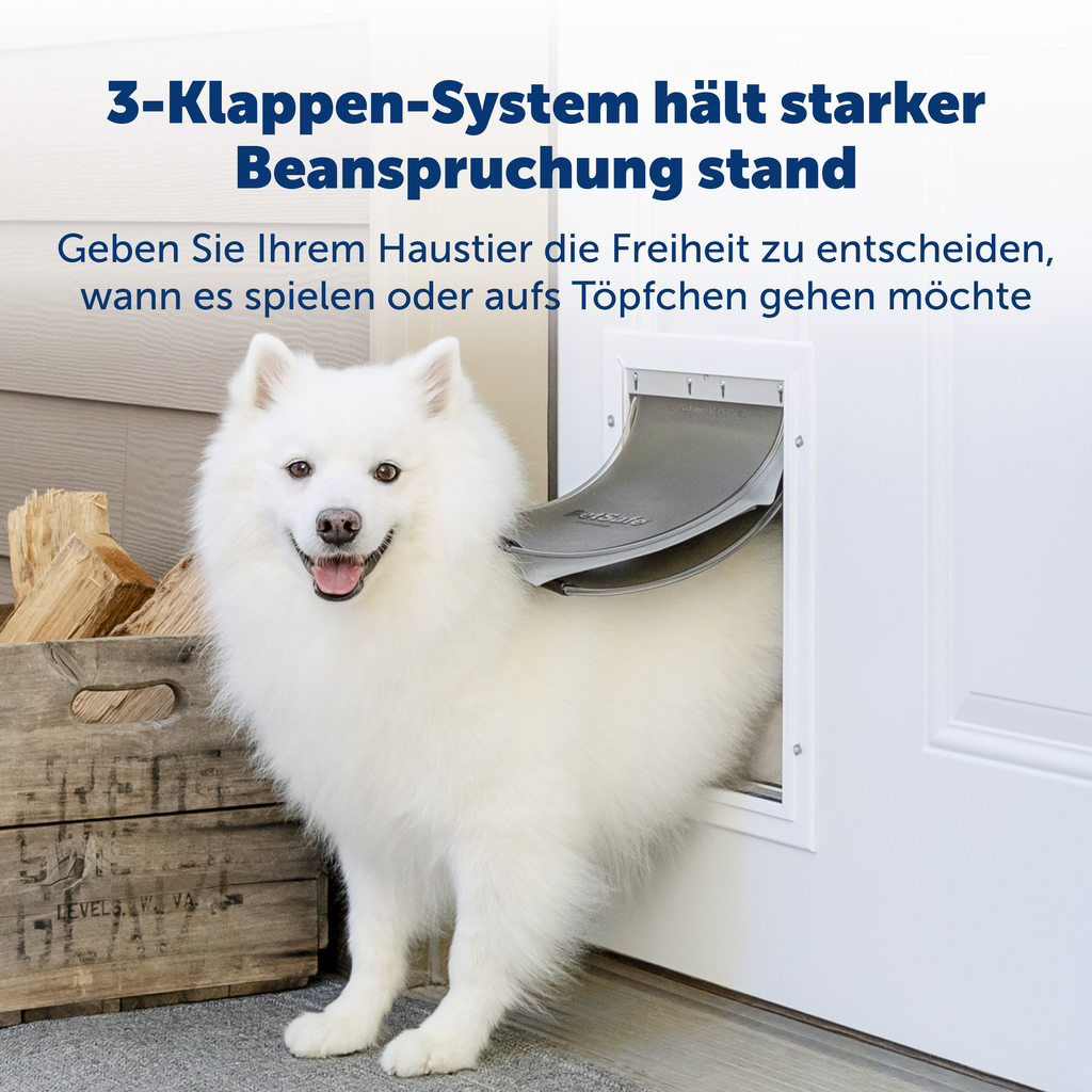 Extrem Wetter Hundeklappe Weiss