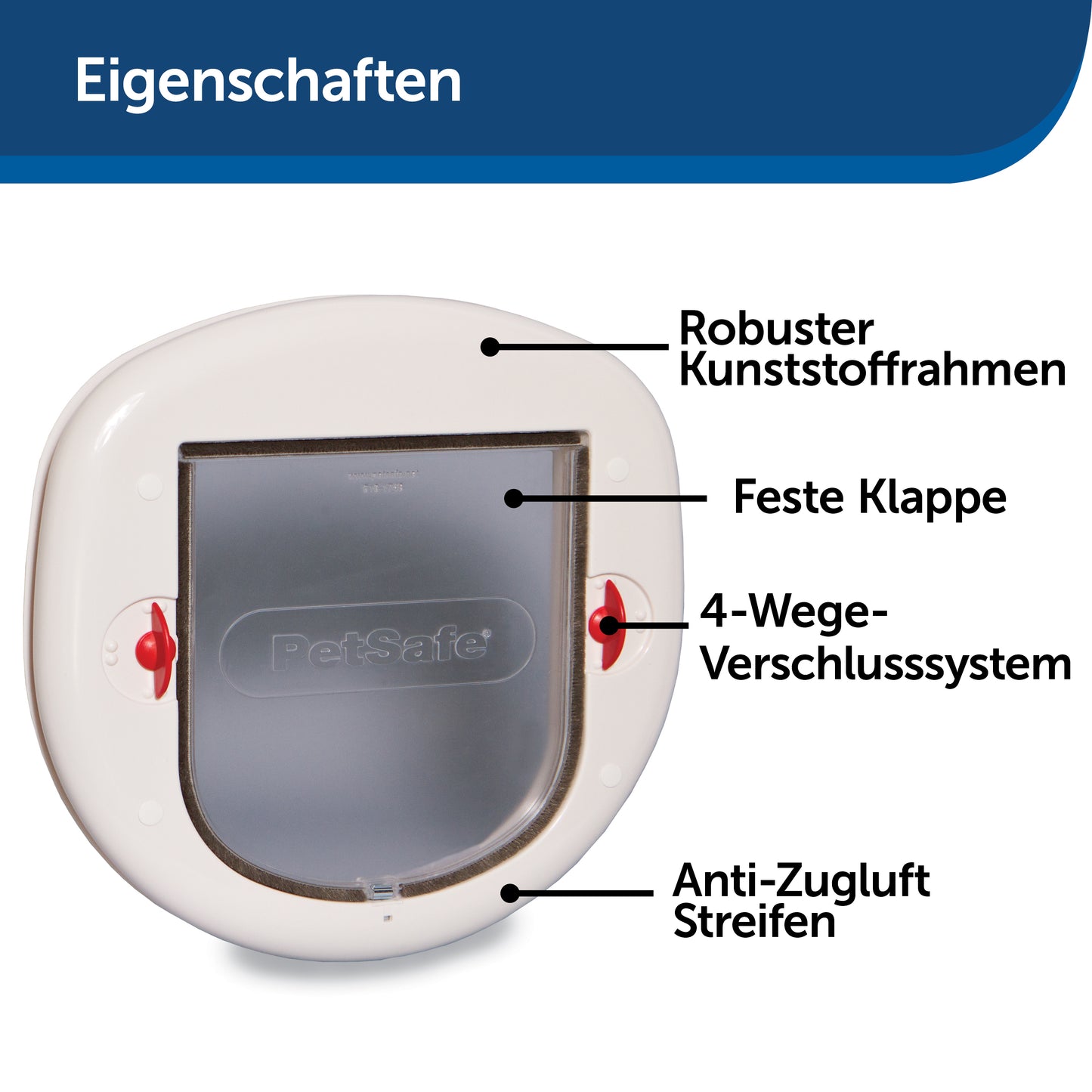 Katzentüre Schiebet. 4-Weg weis.280