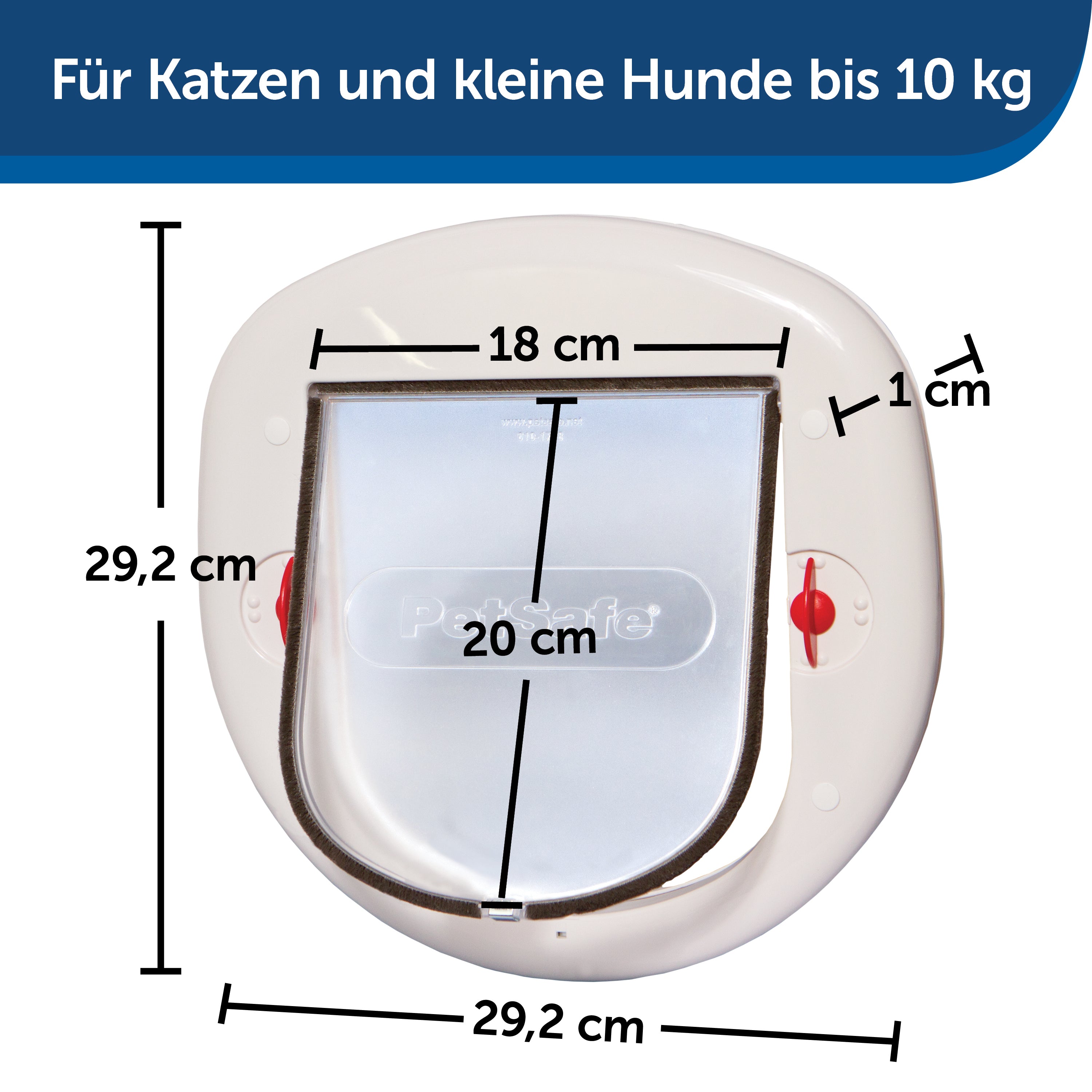 Sliding cat door. 4-way white.280
