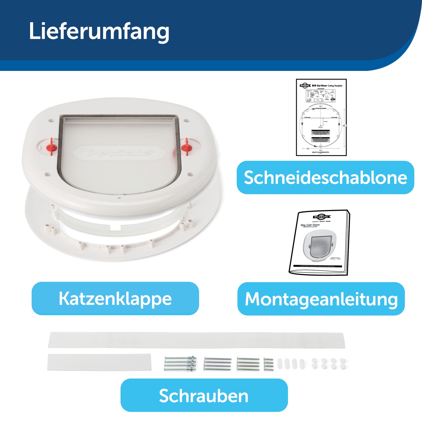 Katzentüre Schiebet. 4-Weg weis.280