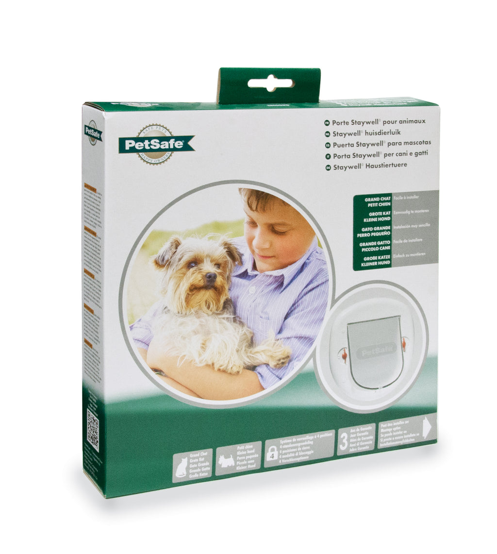 Sliding cat door. 4-way white.280